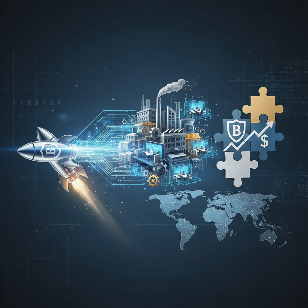 An image representing the article "Britannia's Bold Play: Startup Agility & Acquisitions in a Competitive Market".