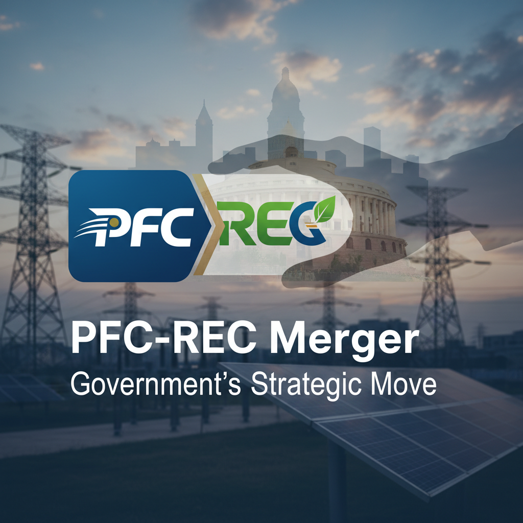 An image representing the merger of PFC and REC with government oversight.
