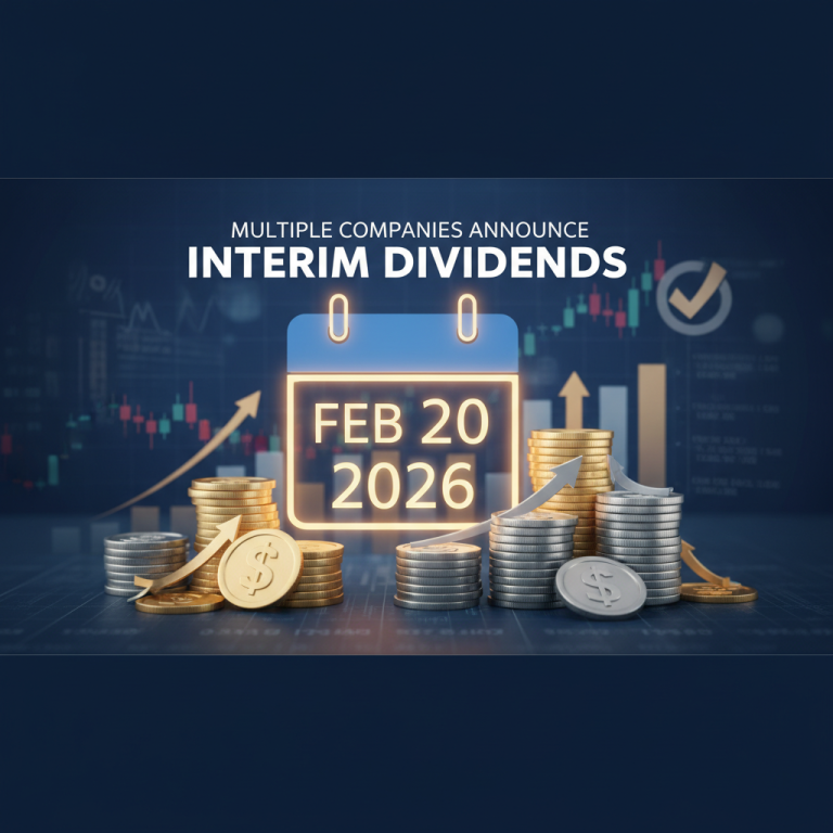 Calendar showing Feb 20 2026, surrounded by gold and silver coins, and upward trending financial charts.