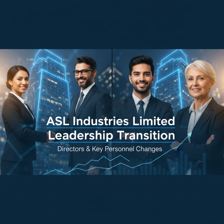 Four diverse business professionals with city skyline and growth graphs, representing executive changes.