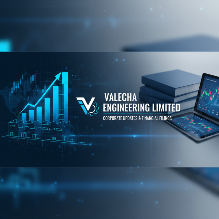 Professional image with company logo, financial graphs, and documents, symbolizing corporate updates.