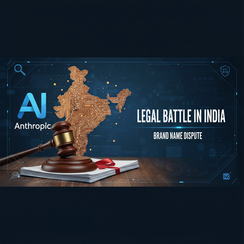 Gavel on legal documents with a circuit board map of India, representing AI and legal conflict.