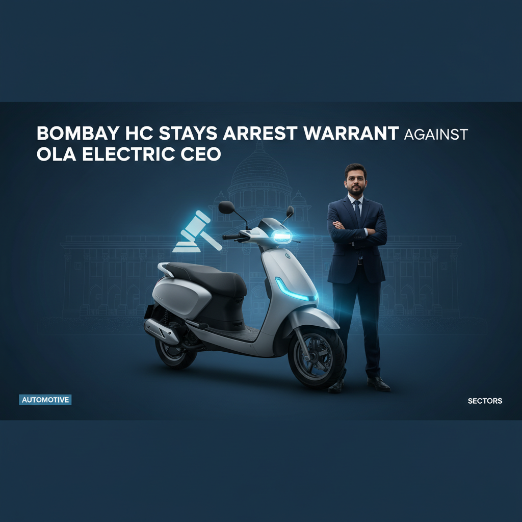 A professional image with a glowing gavel, an electric scooter, and a man in a suit, symbolizing legal relief for an automotive CEO.