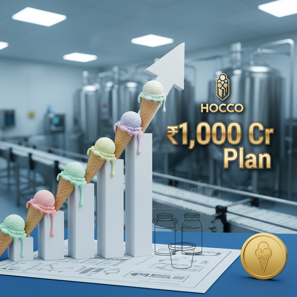 A stylized image showing a bar graph made of ice cream cones on an upward trend, symbolizing growth.