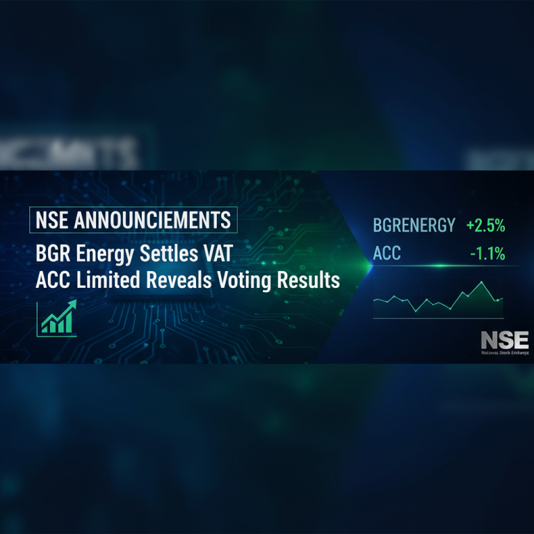 A digital banner with the article title, stock symbols, and a rising graph, indicating market news.