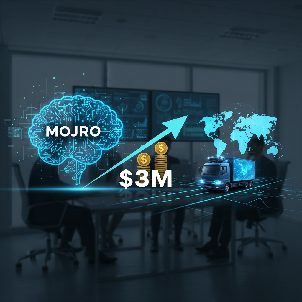 An image representing Mojro's AI-driven logistics platform securing $3M for global expansion.
