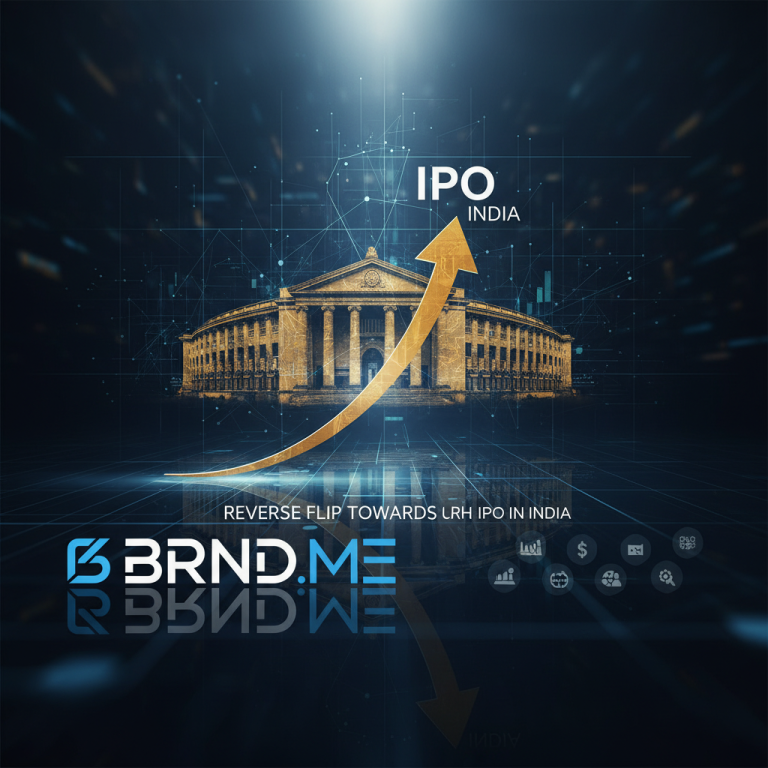 A professional image illustrating the concept of a reverse flip for an IPO in India.