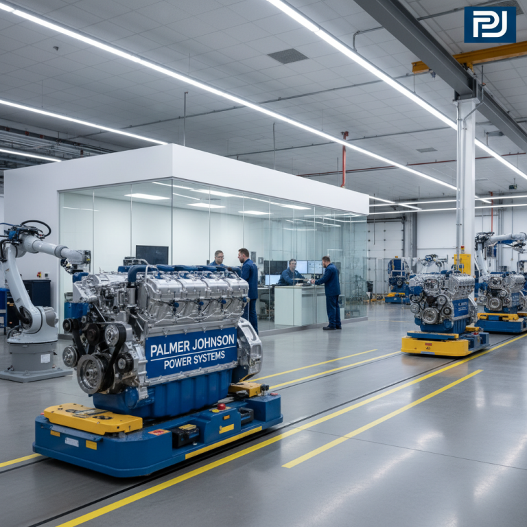 A high-tech industrial facility showing large machinery and technicians at work, symbolizing streamlined operations.