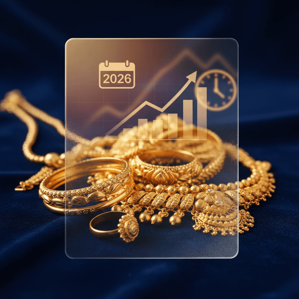 A pile of intricate gold jewelry, including necklaces, bangles, and rings, sits on a dark blue velvet surface.