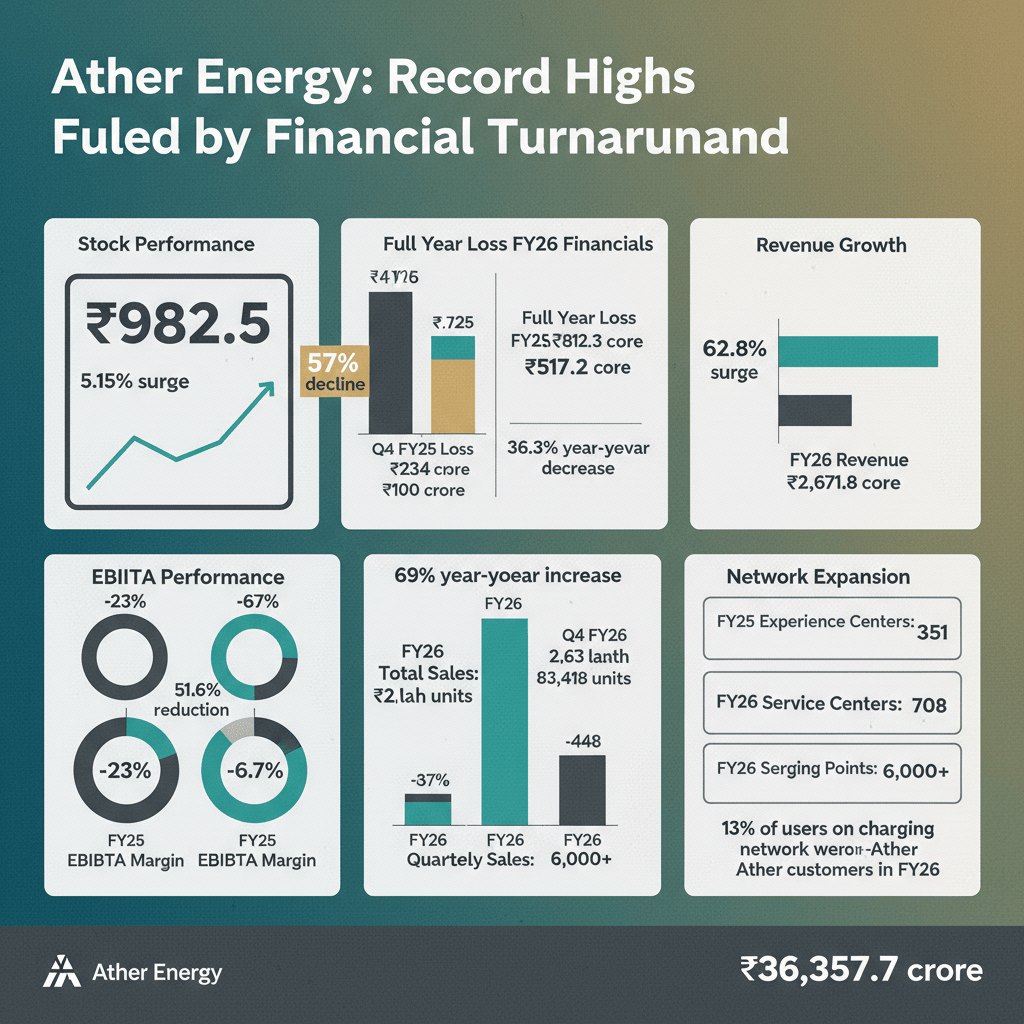 Ather Energy Hits Record High as Q4 Loss Shrinks and Revenue Soars